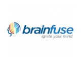 brainfuse logo shows a brain in a rainbow of colors