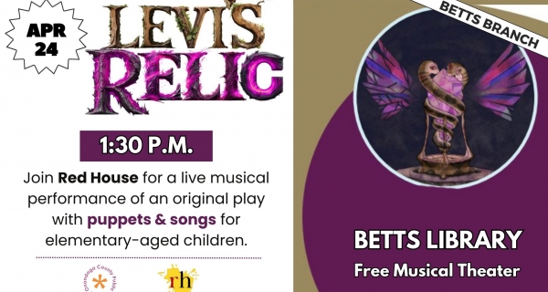 Levi's Relic at Betts Branch Library, April 24th 1:30 PM