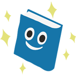 A smiling blue book is surrounded by yellow diamonds. Graphic provided by Early Childhood Alliance