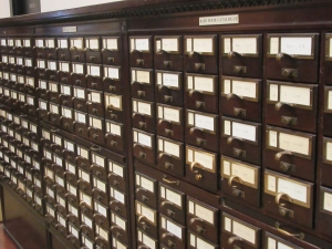 photo of card catalog
