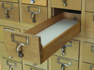 photo of a card catalog