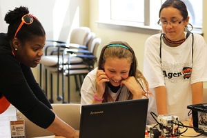 teens using a computer